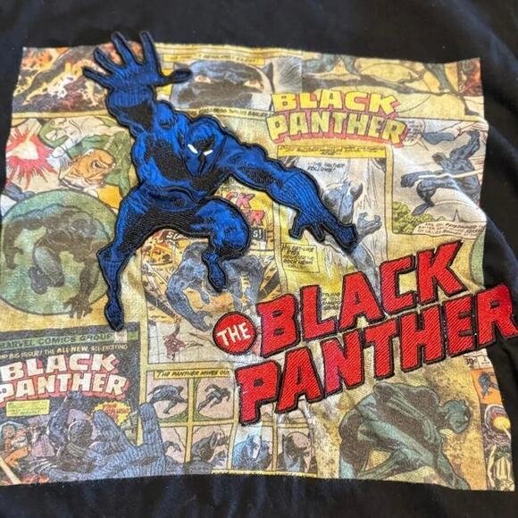 de.Kryptic Marvel Black Panther Tee with Embroidery Size Unisex Small Rare SOO - Picture 5 of 10